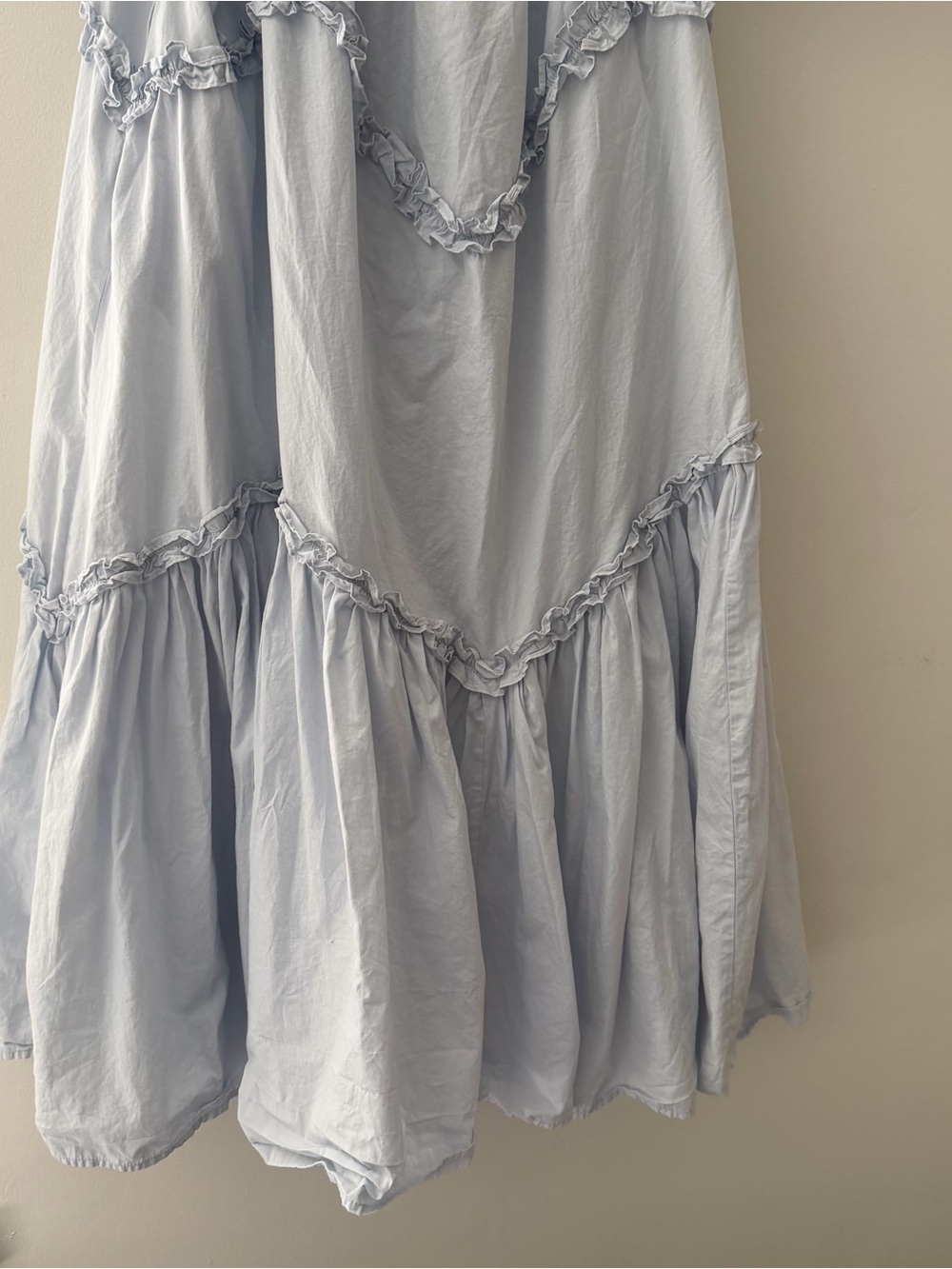 Free People Midi Dress Harriet Endless Summer Tiered Ruffles Blue Size Medium - Picture 10 of 10